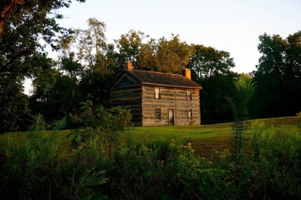 Cabin on a farm